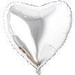 Globo met corazon liso plateado 45cm