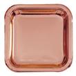 Plato cuadrado gde. liso met Rose Gold 10u