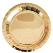 Plato redondo chico liso met dorado 6u