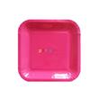 Plato cuadrado chico liso fucsia 8u
