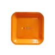 Plato cuadrado chico liso naranja 8u