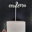 Cake Toppers Boda blanco Mr&Mrs (fino)