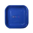 Plato cuadrado chico liso azul 8u