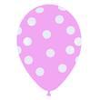 Globos lunares fondo rosa 10u