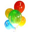 Globos de colores números 6u (personaliza el nro)