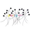 Pinches gibre pelotitas negras 6u
