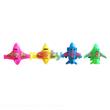 Aviones plásticos a fricción 4u