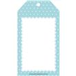 Tarjetas largas con cinta celestes pintitas 24u Lisos o Pers