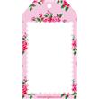 Tarjetas largas con cinta flores 24u Lisos o Pers