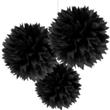 Pompón de papel grande negro