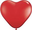 Globos corazón rojo 6u