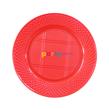 Plato plástico chico rojo 50u