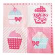 Servilleta cupcakes fondo rosa 20u