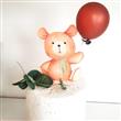 Pinche para torta Teddy con Globo y hoja