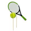 Pinche para torta tenis Pelota y raqueta rev.