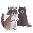 Adorno reversible gde Set Bosque Animales 3u