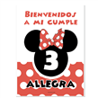 Afiche Pers. Minnie roja