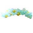 Arco de Globos Deco pared. Aqua y Oro 45p