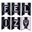Banderin rectangulos Inter Miami FC
