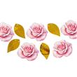 Banderín troquelado flores rosas