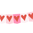 Banderín rectangular LOVE PARTY