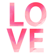 Banderin letras LOVE party