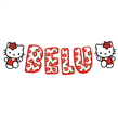 Banderín Hello Kitty Nombre troquelado Pers