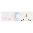 Banner de papel Unicornio Pers.