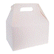 Cajita Feliz lisa rectangular blanca