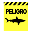 Carpita cartel PeligroTiburon 2u Pers