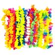 Collar hawaiano flores de tela fluo/neon surtidos