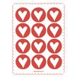 Stickers plancha Love corazones rojos 12s 1u