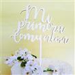 Cake Topper Mi primera Comunión (blanco)