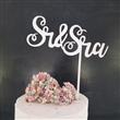 Cake Topper Boda blanco Sr&Sra
