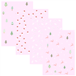 Set papel diseño Pink Christmas x4