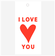 Tarjetas largas con cinta I LOVE U