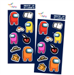 Stickers en planchitas Among us 6u