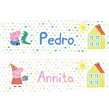 Banner de papel Peppa George pastel. 1u Pers.