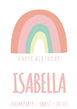 Invitación Pastel Rainbow Pers