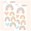 Stickers en planchitas Nordic Rainbow 6u