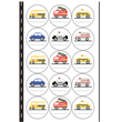 Stickers plancha redondas para personalizar Autitos 15s