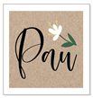 Stickers cuad. white flower16u Pers