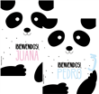 Afiche Pers. Panda (rosa/celeste)