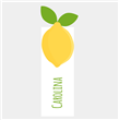 Tarjetitas dobles con cinta Limones 16u