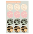 Stickers plancha Safari Glam redondas 12s 1u