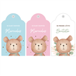 Tarjetas largas con cinta Teddy Bear 12u