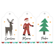 Tarjetas largas con cinta Festive 12u