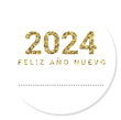 Stickers plancha redondas para personalizar New Year 15u