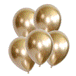 Globos lisos chrome dorado 6u