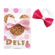 Gomita de pelo Set Minnie oro 6u Pers